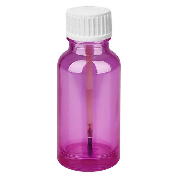 20ml Pinselflasche weiß mit Standardverschluss PurpleLine UT18/20