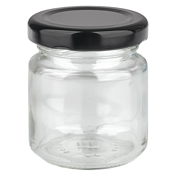 53ml Rundglas mit BasicSeal Deckel schwarz UNiTWIST