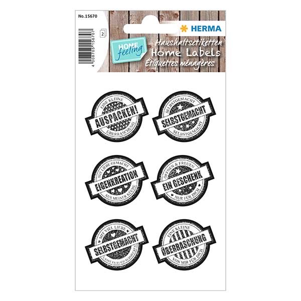 Stick. &quot;Geschenk&quot; (12er Pack) ø34mm Papier+Glimmer