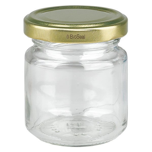 53ml Rundglas mit BioSeal Deckel gold UNiTWIST