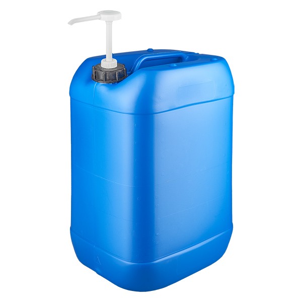 Kanister 25 Liter blau mit Dosierpumpe