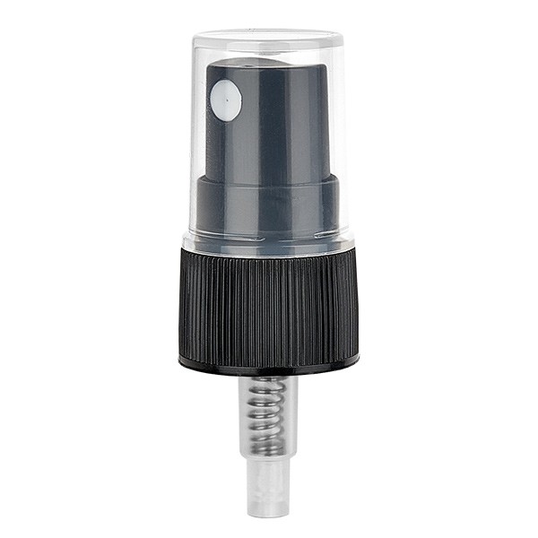 Pumpzerstäuber schwarz inkl. Kappe 18 mm