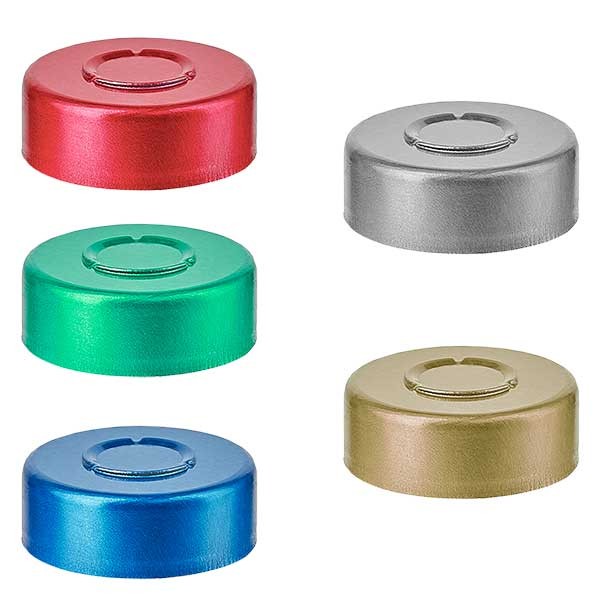 Bördelkappe MITTEL-Abriss 20.25 x 7.4 mm, Farbwahl