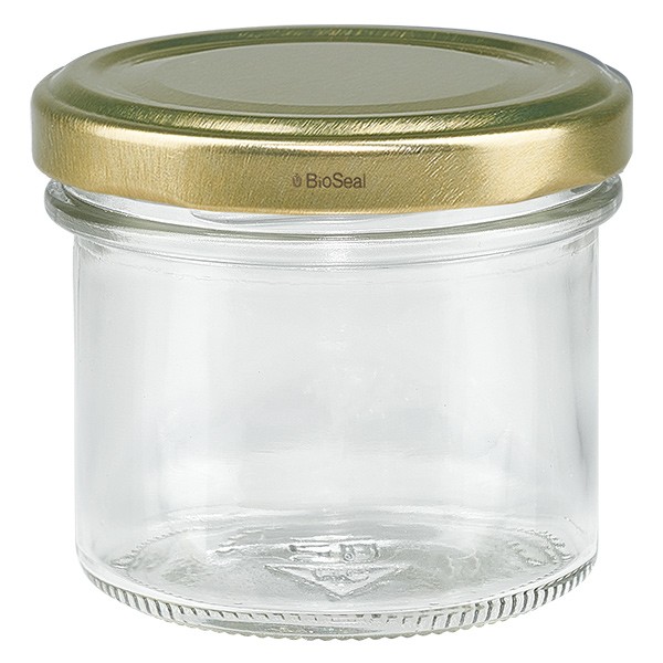 125ml Sturzglas mit BioSeal Deckel gold UNiTWIST