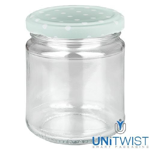 212ml Rundglas + BasicSeal Deckel Punkte mint UNiTWIST®