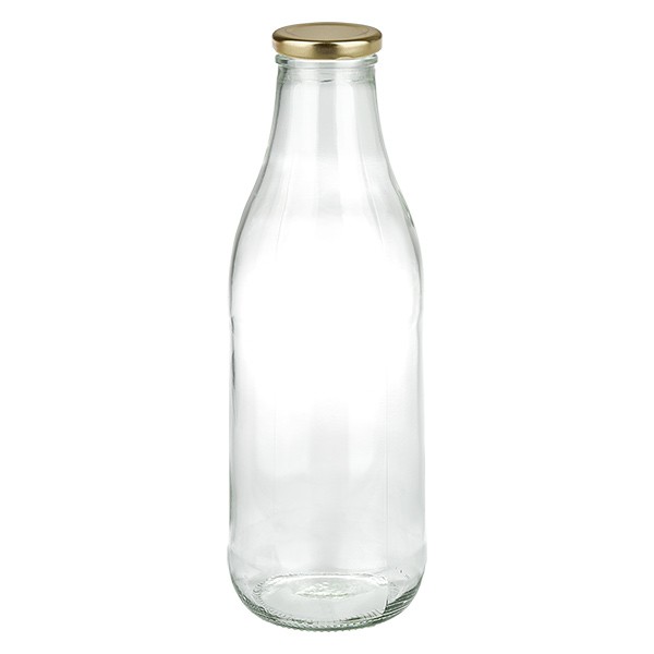 1000ml Milchflasche mit BasicSeal Deckel gold UNiTWIST