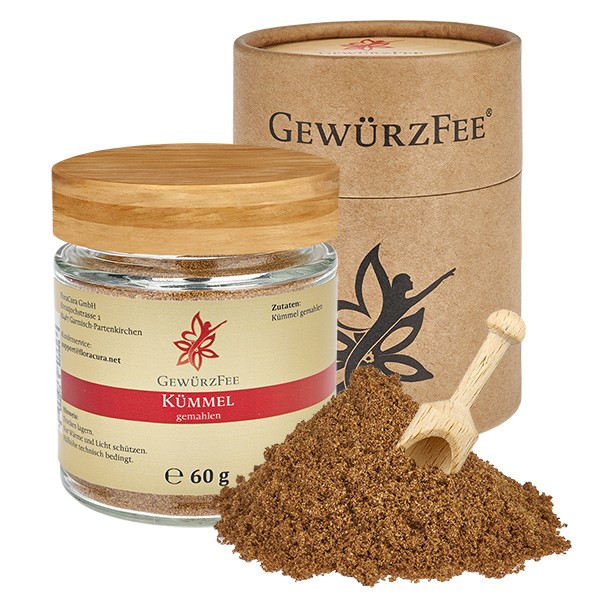 Kümmel gemahlen im Schraubglas Gewürzfee