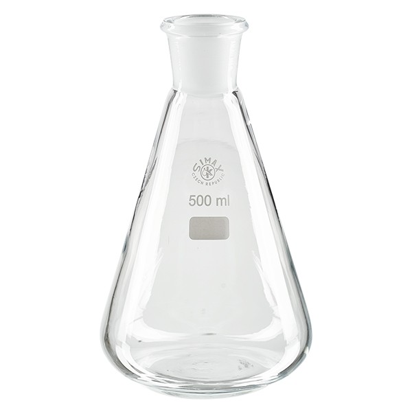 Erlenmeyerkolben 500ml Enghals Borosilikat mit Normschliff 29/32