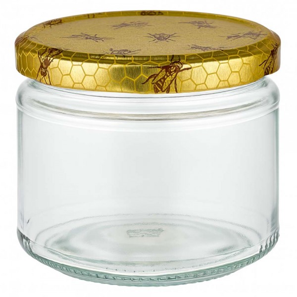 330ml Rundglas + BasicSeal Deckel Bienenwabe UNiTWiST