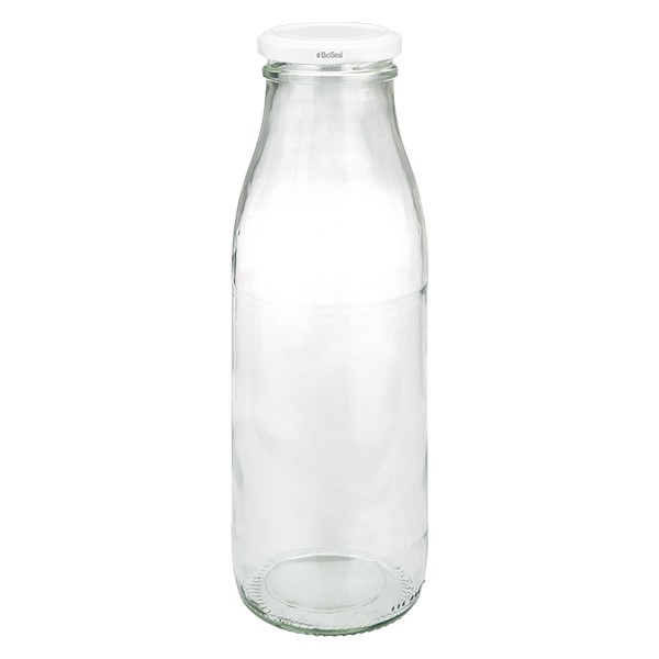 500ml Milchflasche + BioSeal Deckel weiss UNiTWIST