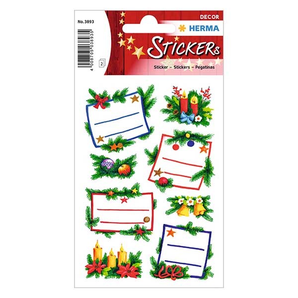 Stick. &quot;Tannengestecke&quot; (16er Pack) Papier+Glimmer