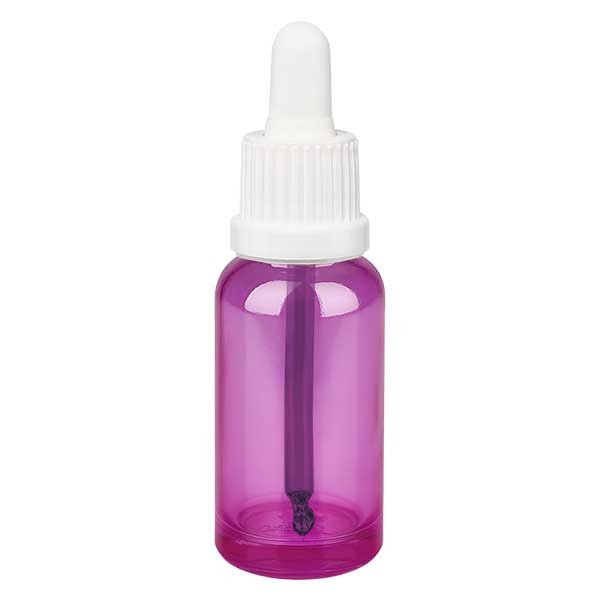 20ml Pipettenflasche weiß mit Originalitätsring PurpleLine UT18/20