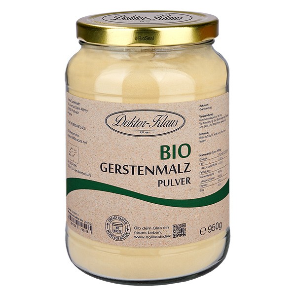 950g Bio Gerstenmalzpulver Doktor-Klaus noWaste