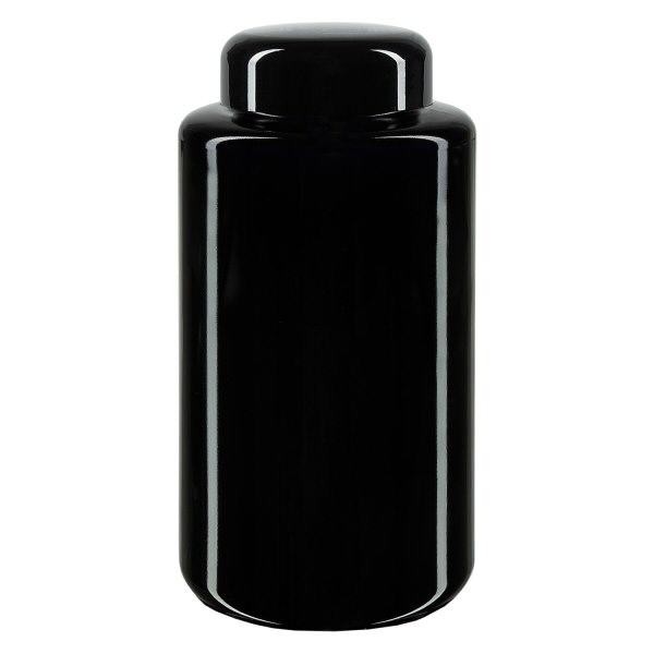 Weithalsdose Violettglas 300ml, mit schw. Deckel