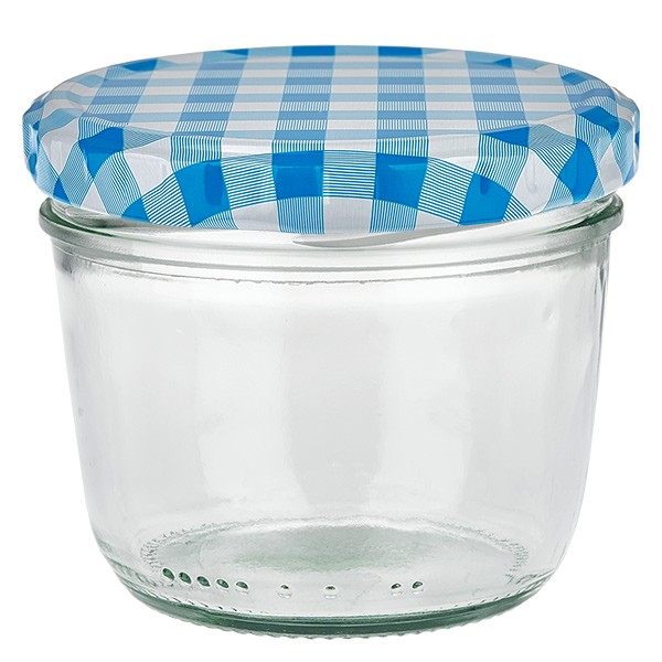 230ml Sturzglas + BasicSeal Deckel blau/weiss UNiTWiST