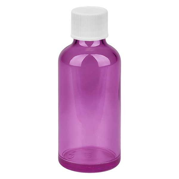 50ml Flasche 11mm Schraubverschluss weiß mit Standardverschluss PurpleLine UT18/50