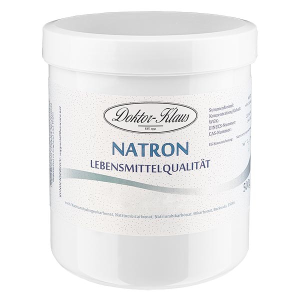 Doktor-Klaus Natron, 500g in weisser Dose, Lebensmittelqualität