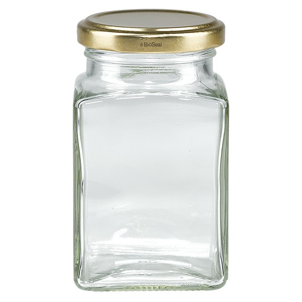 260ml Tetraglas mit BioSeal Deckel gold UNiTWIST