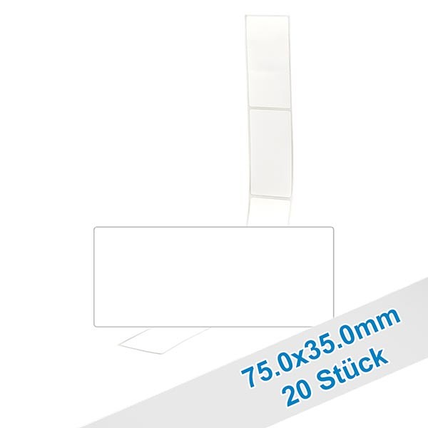 20er Pack Etiketten 75.0x35.0mm zum Beschriften