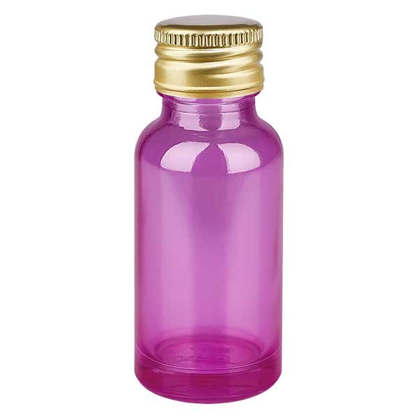 20ml Flasche 11mm Schraubverschluss Alu-Gold mit Standardverschluss PurpleLine UT18/20