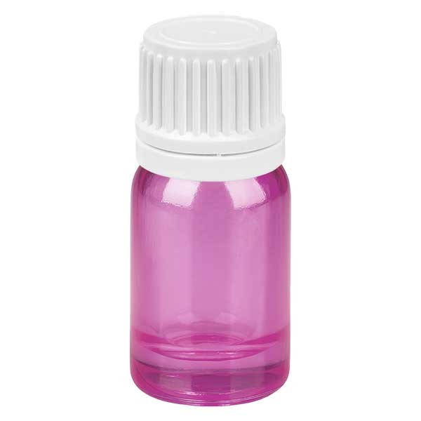 5ml Flasche 11mm Schraubverschluss weiß mit Originalitätsring PurpleLine UT18/5