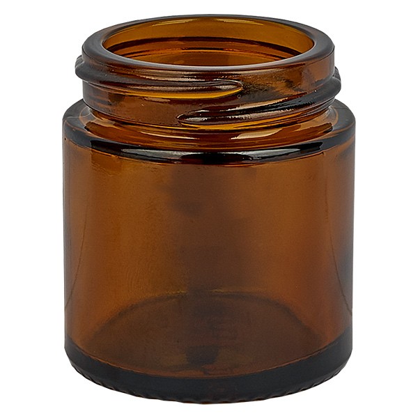 Glastiegel 30ml BRAUNGLAS 38mm/R3